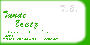 tunde bretz business card
